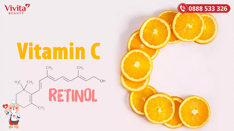 Nên dùng Retinol vào buổi tối và Vitamin C buổi sáng