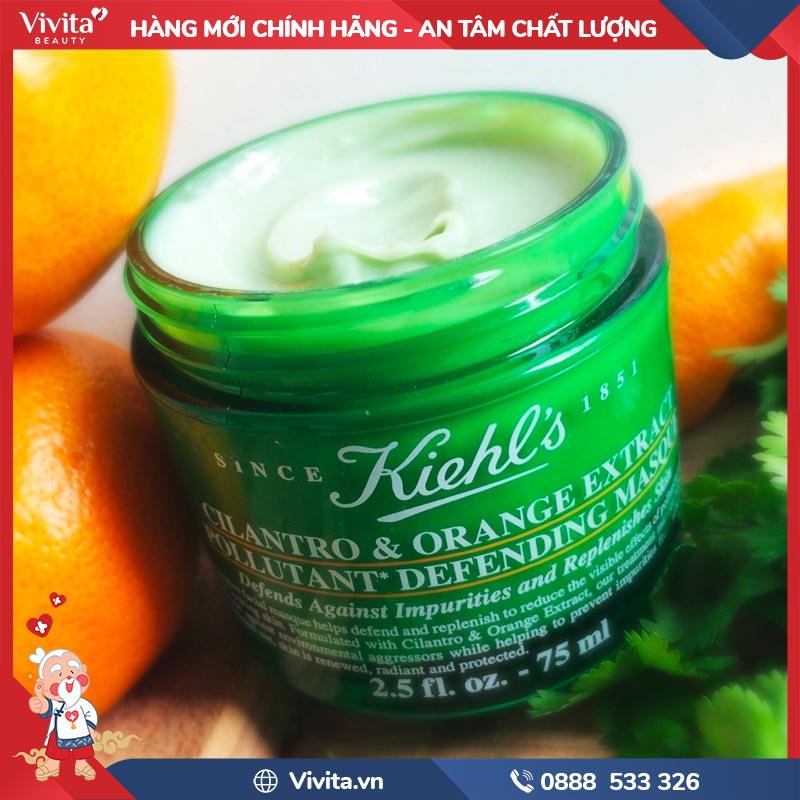 Kiehl’s cilantro & orange extract pollutant defending masque