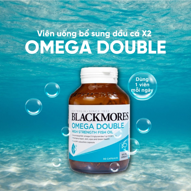 cách dùng viên dầu cá Omega Double High Strength Fish Oil của Úc